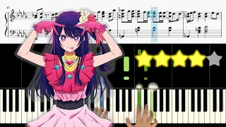 YOASOBI - Idol (アイドル) [Oshi no Ko OP] 🎹《Piano Tutorial》 ⭐⭐⭐⭐☆