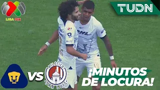 ¡MINUTOS DE LOCURA! PUMAS REMONTA EN 6 MINUTOS | Pumas 3-2 Atl San Luis | TUDN