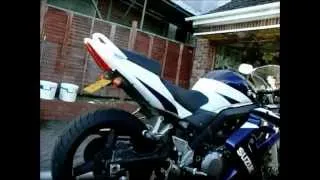 Suzuki Sv1000 standard exhaust baffle removal