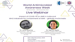 Impact of COVID-19 on AMR in India and WHO initiatives for containment of AMR