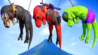 Super dinosaur Trex Vs Spiderman | Fun Dinosaur Grand Escape Adventure | Jurassic Park