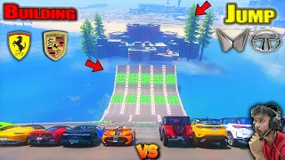 Indian Cars vs Super Cars  Building Jump Challenge GTA 5