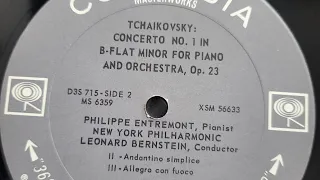 1965 Rel. Tchaikovsky Piano Concerto no 1 2nd mov P. Entremon, Leonard Bernstein 차이코프스키 피협 1번 2악장 LP