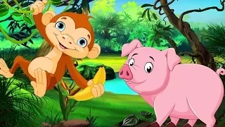 The Brave Pig | The Monkey and the Crocodile - English Story Collection for Children