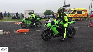 Kawasaki Ninja ZX6R vs Kawasaki 636 Quarter Mile Drag Race 🚦🏍 4K