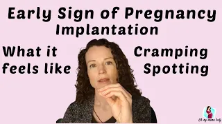 Early Pregnancy Symptoms Implantation || Implantation cramping and spotting