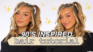 90'S INSPIRED HAIR TUTORIAL | HALF UP PIG TAILS