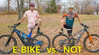 Racing against friends on e-bikes (it wasn't fair)