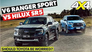 2023 Ford Ranger Sport V6 vs 2022 Toyota Hilux SR5+ | 4X4 Australia