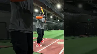 First swing with the unreleased 2024 Easton “Hype Fire” USSSA -5… 😳