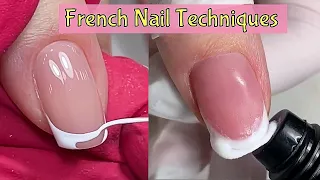 French Gel Nails Technique Nobody Told You! 💅 Easy French Tip Nail Tutorial