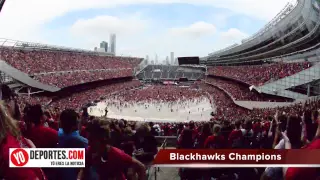 Chicago Blackhawks 2015 Stanley Cup Soldier Field National Anthem