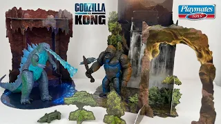 Playmates Godzilla Vs Kong Hollow Earth Figures and Diorama Set Review I MonsterVerse