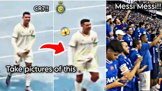 Cristiano Ronaldo Showing Nuts to Al-hilal Fans Chanting Messi at Full Time 👀😱| #cr7#angryronaldo
