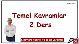 temel kavramlar / 2.ders / TYT - KPSS - DGS - ALES matematik