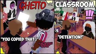 THE MOST GHETTO CLASSROOM ON ROBLOX! 📏💀 *INTENSE FIGHTING AND FLIRTING* 😂😂😂