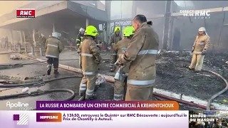 Guerre en Ukraine : la Russie bombarde un centre commercial à Krementchouk