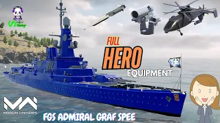 FGS Admiral Graf Spee With Full-HERO Equipment/Not Much More Interst🤏🏻 #modernwarships