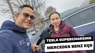 Tesla supercharging our Mercedes Benz EQS
