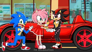 RICH SHADOW vs BROKE SONIC But in HOUSE! Poor Sonic Sad Backstory F8 Animation