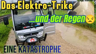 Elektro Cargo Trike bleibt wieder im Regen stehen 😠