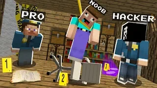 Minecraft NOOB vs PRO vs HACKER vs GOD : NEW INVESTIGATION! WHAT HAPPENED to NOOB? in Minecraft