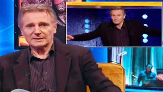 Liam Neeson suffers awkward blunder on The Jonathan Ross Show as he trips in studio