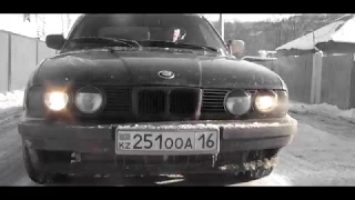 BMW 525 e34 , Зимний дрифт, обзор, слова владельца!