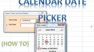 Excel VBA USERFORMS #25 Date Picker Calendar revealed! Loop through Userforms and Controls  Example