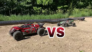 Rustler 4x4 vs Rustler 2wd!