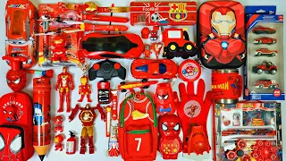 Ultimate red stationery Collection - rc car, rc plane, pencil case, iron men watch, action fugure