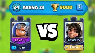 Using a Level 9 Cannoneer at 9 000 Trophies🏆(and winning)