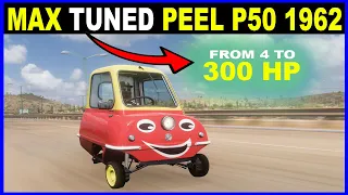 MAX TUNED Peel P50 1962 Forza Horizon 5 Tuning to BREAK top max speed Limitation - Dragrace Gameplay