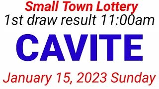 STL - CAVITE January 15, 2023 1ST DRAW RESULT