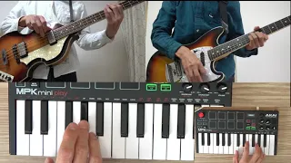 Get Lucky / Daft Punk feat. Pharrell Williams and Nile Rodgers (MPK mini+Bass+Guitar Cover)