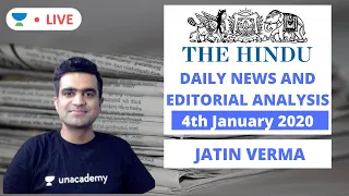 The Daily Hindu News and Editorial Analysis | 4th January 2020| UPSC CSE 2020 | Jatin Verma