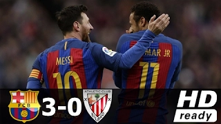 Barcelona Vs Athletic Bilbao 3-0 - All Goals & Extended Highlights - La Liga 04/02/2017 HD