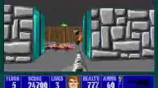 PC - Wolfenstein 3D - E1M5 100% Video