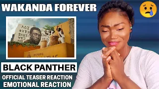 BLACK PANTHER: WAKANDA FOREVER Official Teaser REACTION!!!😱 | Marvel | SDCC 2022 Emotional! 😢