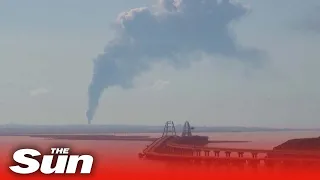 Firefighters tackle blaze at major Russia fuel depot near key Crimea bridge