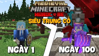 MÌNH SINH TỒN 100 NGÀY TRONG MINECRAFT SIÊU TRUNG CỔ VÀ CÁI KẾT KHÔNG NGỜ !!