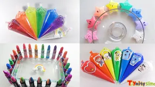 My Best Rainbow🌈Slime Compilation (Almost 1-hr.)★ ASMR ★Most Satisfying Crunchy Glossy Glitter Slime