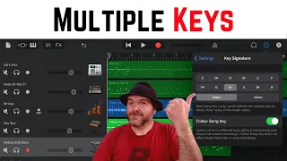 Multiple KEY SIGNATURES in GarageBand iOS (Follow song key)