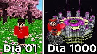 SOBREVIVI 1000 DIAS CONSTRUINDO NO MINECRAFT 1.20