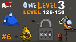 🗝️One Level 3: Stickman Jailbreak - Gameplay#6 (level 126-150)