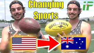 American Punter Tries Aussie Rules Football (It Doesn't Go Well)