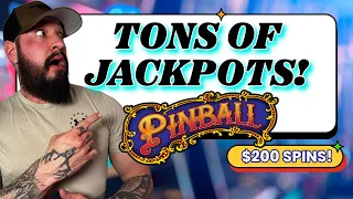 INCREDIBLE LUCK! Jackpot after Jackpot on PINBALL! 🎰 Up to $200 a SPIN! 😱 Live Slot play 🤠