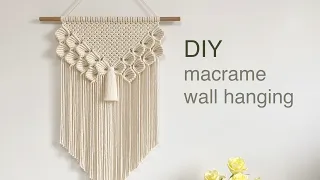 DIY | macrame leaves ribbons wall hanging | 마크라메 나뭇잎 리본 월 행잉