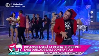 Rosángela Espinoza quedó impactada al bailar bachata con Roberto Martínez