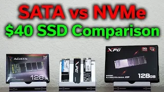 SATA vs NVMe - $40 Budget SSD Comparison - Which Should You Buy?